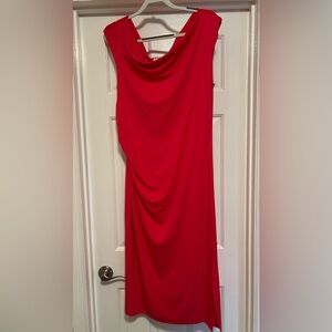 NWT Elegant Fuchsia Draped Dress, Large